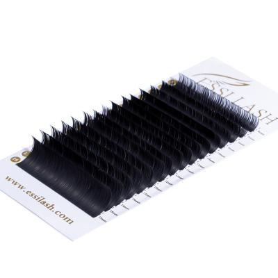 China Natural High Quality Handmade Flat Long Eyelash Extensions For Customer LOGO Lashes Support Sample Testing Volume Eyelash Extension for sale