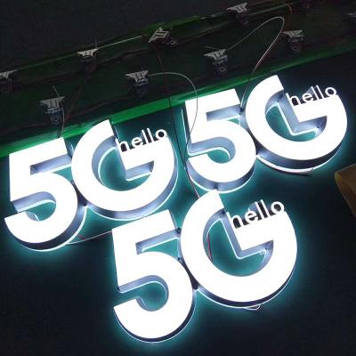 China Indoor factory advertising led light letters mobile phone led sign logo lights words for sale