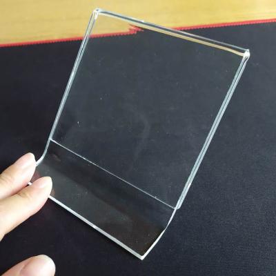 China Easy to stick to any place factory display label ticket cashier custom acrylic label holder box for sale