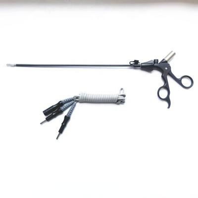 China 5mm Diameter Laparoscopic Insulated Curved Bipolar Forceps with Cable Double Action for sale