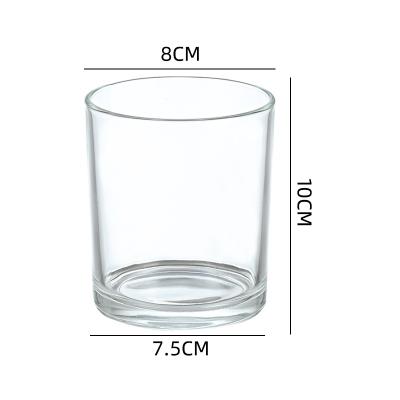 China Religious activities wholesale 300ml 500ml empty clear glass candle jar for candle making for sale