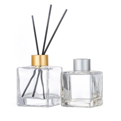 China 59ml 113ml 164ml 232ml 290ml Square Glass Bottle Cosmetic Aromatherapy Aroma Reed Diffuser Bottle for sale