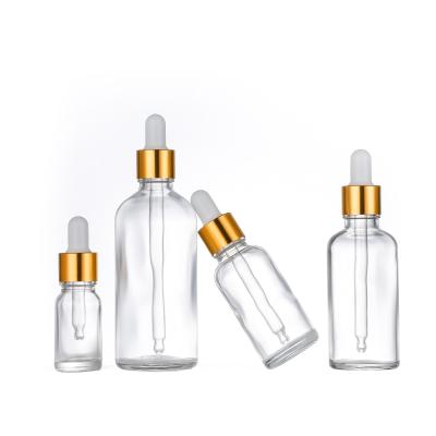 China 15ml Cosmetic Clear Glass Cosmetic Packaging Essential Oil Bottle For Skin Care for sale