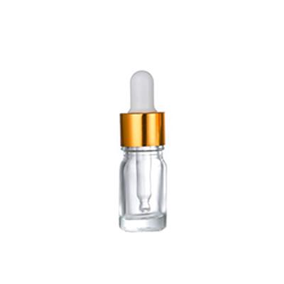 China 5ml Glass Cosmetic Clear Cosmetic Packaging Essential Oil Bottle With Glass Dropper For Cosmetic Oil for sale