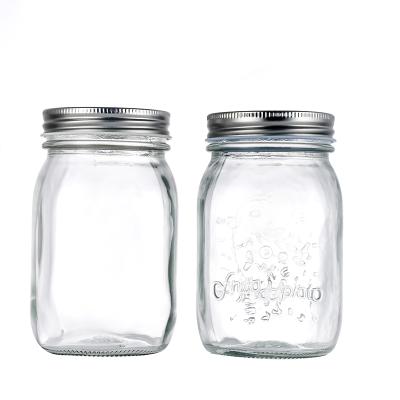 China Clear 115ml Food To Mouth 1120ml Wide Glass Canning Mason Storage Glass Jars Wholesale for sale