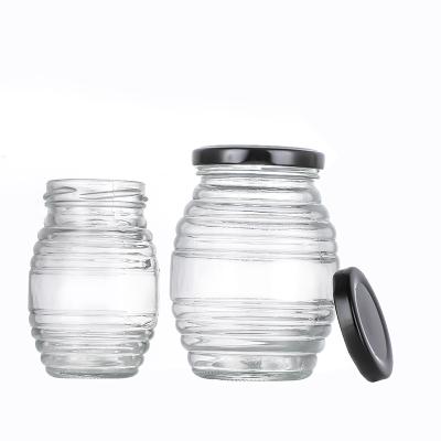 China Hot Sale Food Honey Jar New Design Storage Empty Glass Jar For Sale for sale