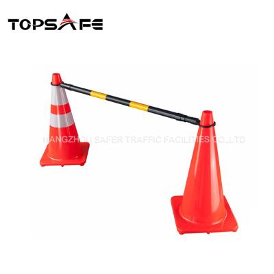 China On Cones To Warn Plastic Retractable Safety Cone Expandable Bar for sale