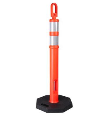 China High Bollard PE Flexible Drafter Heavy Duty Warning Bollard S-1423 Above Reflected Road Tee for sale