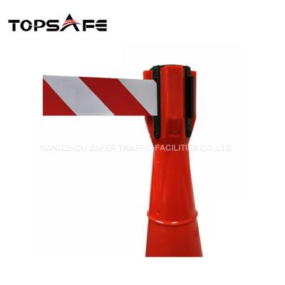 China Easy To Install Crowd Control Temporary Retractable Belt Barrier Tape Durable PP Traffic Material for sale