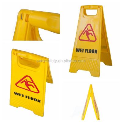 China Outdoor Safety Wet Floor Free Standing Plastic Caution / Warning Sign for sale