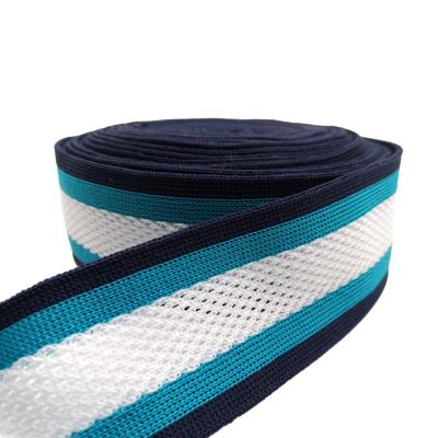 China 25mm 50mm Pattern Rotan Bungee Strap Custom Jacquard Polyester Eco-Friendly Reused Elastic Webbing 100mm Eco-Friendly for sale