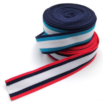 China Uhmwpe Sofa Customized Printing Tape Elastic Waistband Elastic Polyester Bags Strapped Roll Shoes Elastic Straps Coated Slings Nylon Webbing for sale