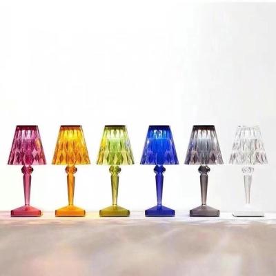 China Modern Nordic Modern USB Led Rechargeable Wireless Acrylic Crystal Table Lamp Table Lamps For Hotel Bar for sale