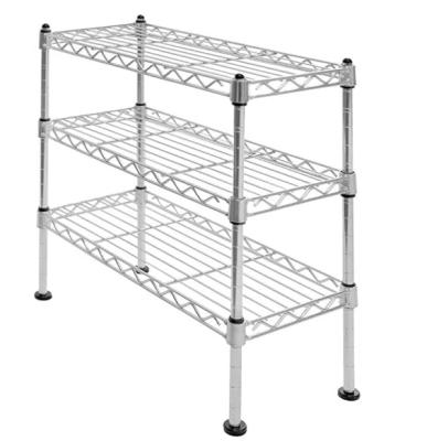 China Workable 3 Tier Chrome Wire Shelf Rack for sale