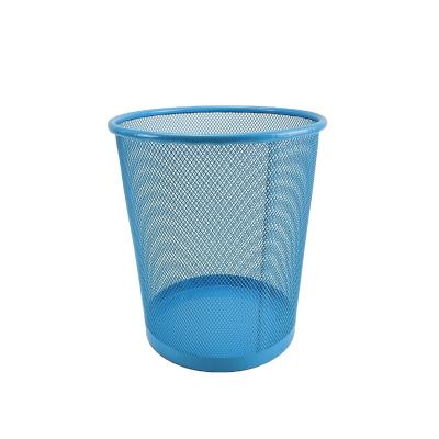 China Reusing Round Metal Mesh Waste Container Trash Bin - for bathroom, lavatory, bedroom, kitchen, craft room, office. for sale