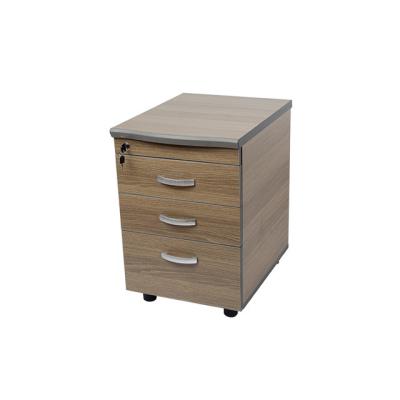 China PANEL Three Drawers Wooden File Cabinet Mobile Office Cabinet for sale