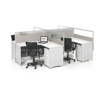 China Modern L Shaped Workstation /Offices Oven Seats Glass Partition for sale