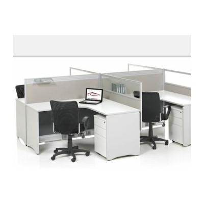 China Commercial Furniture Four Seats L Shaped Workstation Furniture Office Workstation for sale