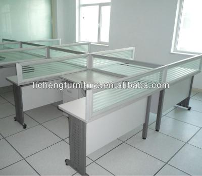 China Modern Commercial Furniture Office Glass Partitions Workstation for sale