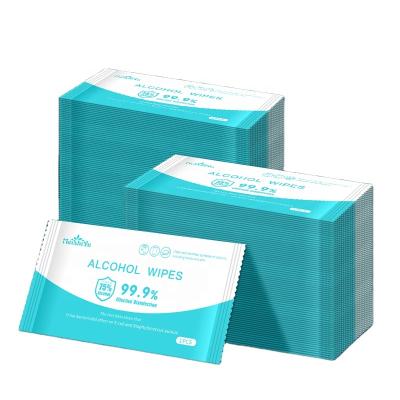 China Disposable Cleaner 18 Single Pack 1 Factory Price Pcs Ready In Stock 75% Alcohol Wet Tissue For Cell Phone Car Office Antibacterial Sanitizer for sale