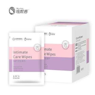 China Private Label Multi Packed Personal Care Intimate Wet Tissue Women Organic Feminine Hygiene Wipes Female Use With 20 PCS for sale