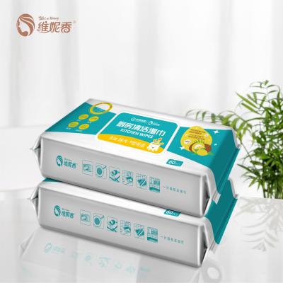 China Kitchen Room Household Cleaning Wet Paper With Large Size And High Quality Cloth Clean Kitchen Water And Oil Quick And Easy for sale