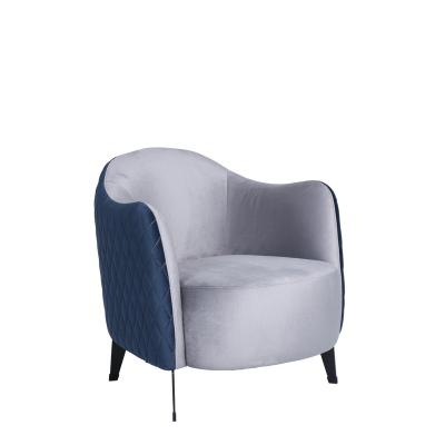 China Factory direct sale modern tufted chair with armrest metal legs living room leisure lounger hotel steel accent chair for sale