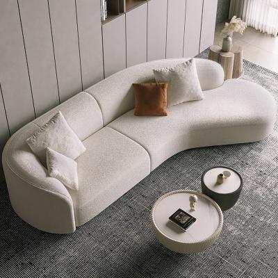 China Modern Sofa Round Soft Stretch Sofa Minimalist Special Shaped Cashmere Simple Sofa Designs Luxury Sofa White for sale