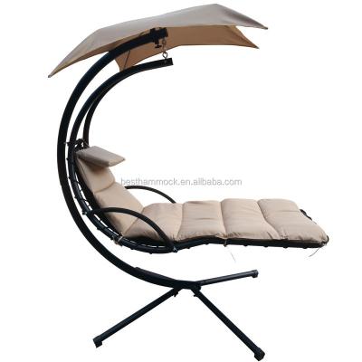 China Outdoor Furniture Hanging Chair Air Porch Swing Hammock Chair Canopy Lounger Chair Arc Stand for sale