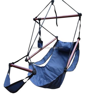 China Outdoor Hanging Chair Luxury Outdoor Air Chair Furniture Hammock Solid Wood 250lb for sale