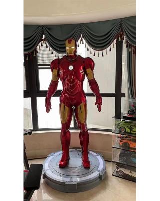 China Worldwide Iron Man Statue Super Hero Fiberglass Sculpture Custom Marvel Figure MK4 50 for sale