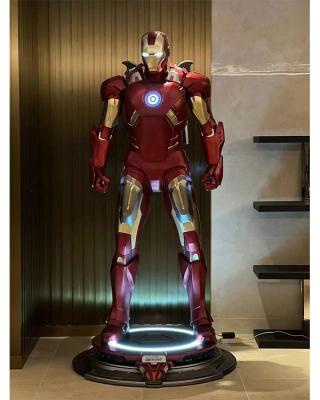 China Iron Man Sculpture Customization Item Custom Super Hero Fiberglass Marvel Figure for sale