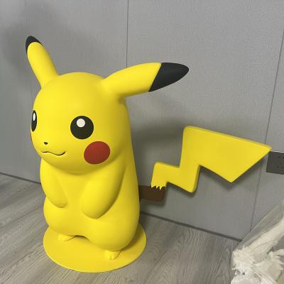 China Fiberglass Cartoon Figure Pikachu Resin Pokemon Sculpture for Worldwide Decoration for sale