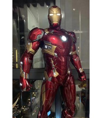 China Life Size Theme Park Iron Man Movie Action Figure Fiberglass Statue Display Sculpture for sale