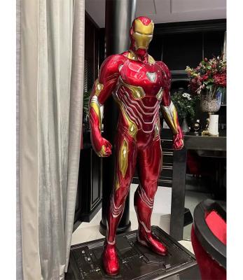 China Home Decoration Life Size Resin Marvel Figure Iron Man Statue Super Hero Fiberglass Iron Man Sculpture for Sale for sale