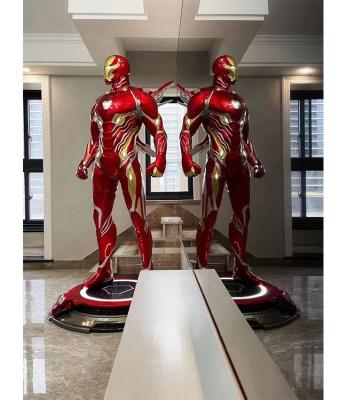 China Customized Life Size MK50 Iron Man Movie Action Figure Resin Marvel Hero Sculpture Fiberglass Iron Man Statue for sale