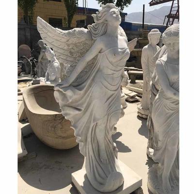 China Hand Carved White Marble Religious Garden Statues for Garden Decoration Customization for sale