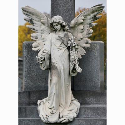 China White Marble Ceramic Statue Custom Garden Decor Angel Sculpture For Your Garden Sale for sale