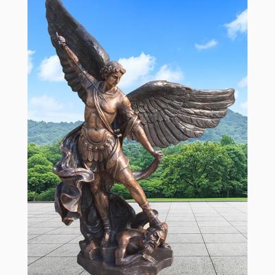 China Custom Outdoor Decor Hot Sale Handmade Metal Sculpture Life Real Size Bronze Angel Statue For Sale for sale