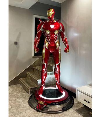 China Custom Life size Iron Man Marvel Hero Figure Statue MK50 Iron Man Resin Crafts Sculpture for sale