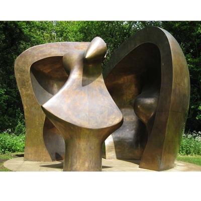 China Copper Sculpture Famous Outdoor Garden Metal Sculpture Copper Bronze Henry Moore Abstract Sculpture For Sale for sale