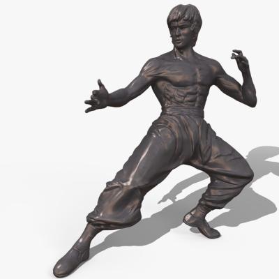 China Technical Casting Custom Life Size Bruce Lee 3D Statue for Art Collectible Collection for sale