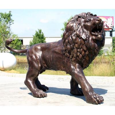 China High Quality Life Size Antique Sitting Bronze Lion Statue Lion Sculpture For Outdoor Garden Decoration Animal sculpture For Sale for sale