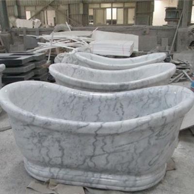 China Installation Type Freestanding Modern Design Natural Stone Marble Oval Bathtub 2024 for sale