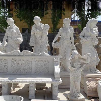 China Custom Sculpture Factory Manufacture Natural Marble Statues Four Seasons Goddess Statue In Stock for sale