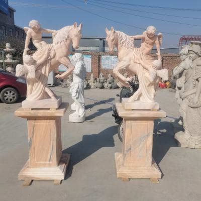 China Outdoor Indoor Decor Garden stone crafts Hand Carved Natural White Marble Statue customized life size marble figure sculpture for sale