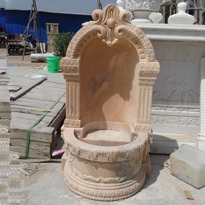 China Outdoor Garden Natural Stone Carving Large White Marble Water Fountain in Plaza Style for sale