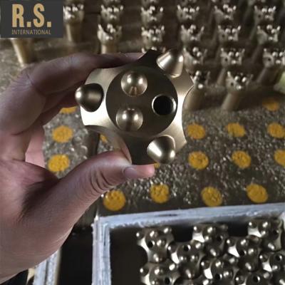 China Construction Mining RS Rock Blow Hole Button 34mm Tapered Drill Bit 12 Degree Small Hole Drilling for sale