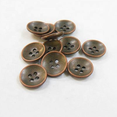 China Viable General Round Custom Gold 4 Holes Sewing Button Washable Durable NICKEL Top Quality Best Price FREE LEAD FREE for sale