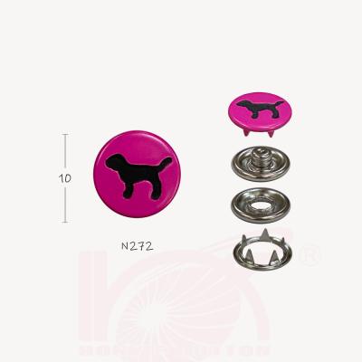 China N272 10MM Metal Dog Cap Fork Cap Viable Snap Snap Snap Custom Fork Ring Snap for sale